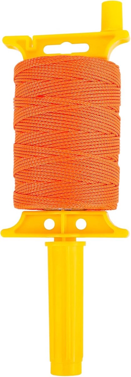 Metselaarslijn Touw, 165m #18 Gevlochten Nylon Metselaarslijn met Handvat Bouwtouw voor Tuinieren Metselgereedschap Vliegertouw