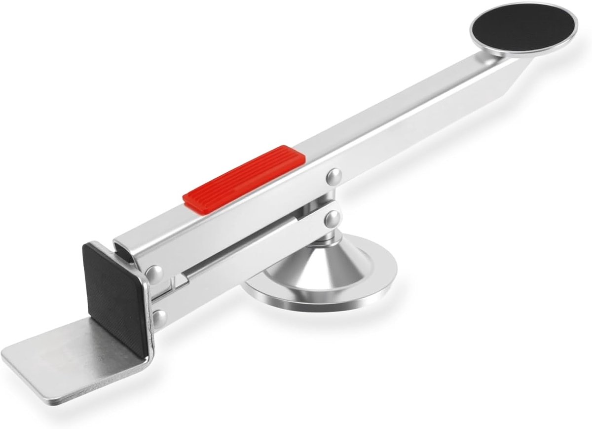 Deurlift voor zware meubels, meubellifter voor kamerdeuren, lastenlift met 360 graden rotatie, veelzijdige zilveren kastlift, voetbediend hefgereedschap, kastlifter