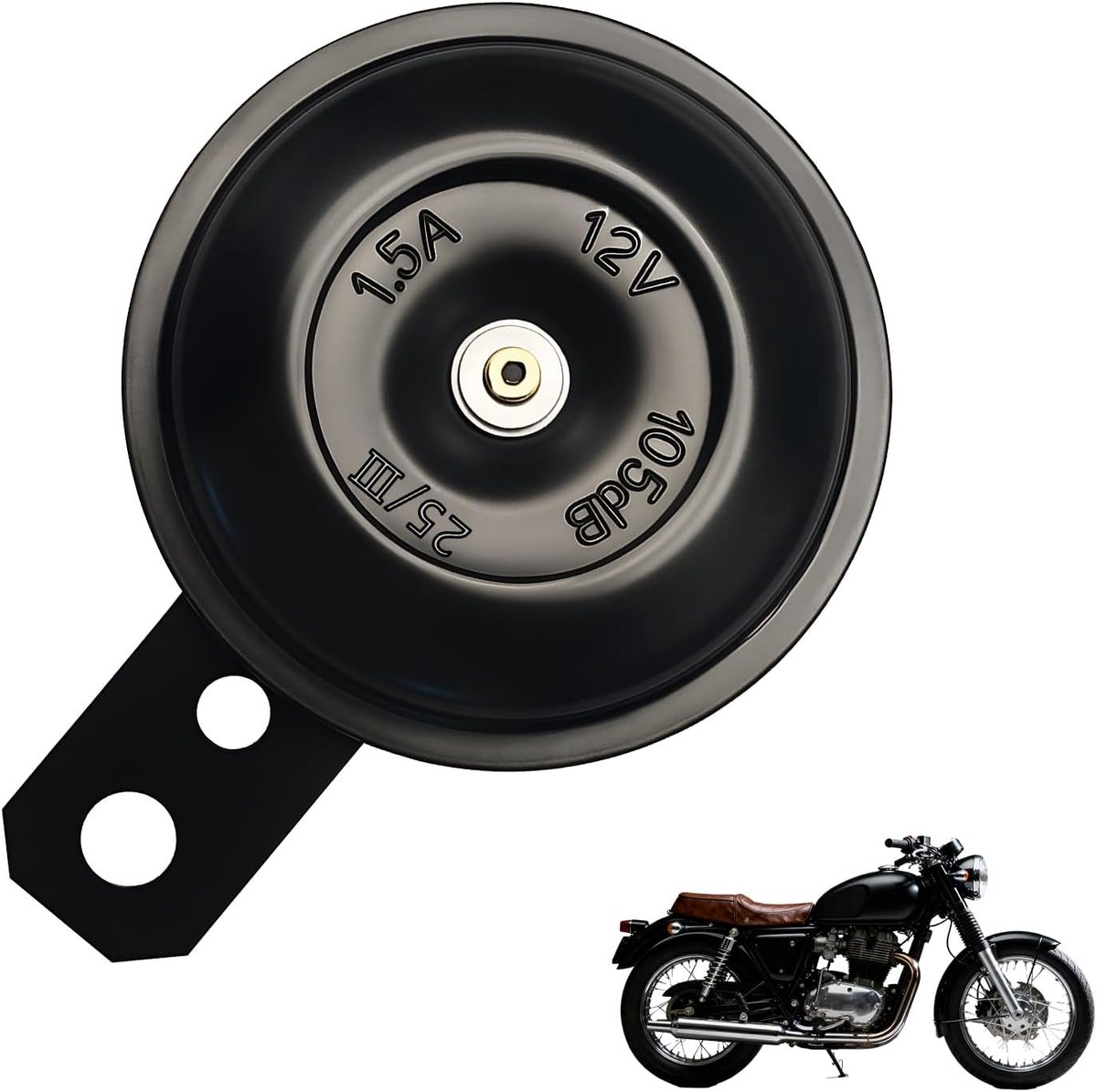 Claxon voor motorfiets, 12 V, universele claxon, waterdicht, voor motorfiets, 12 V, voertuig, motorfiets, voertuig, auto, vrachtwagen