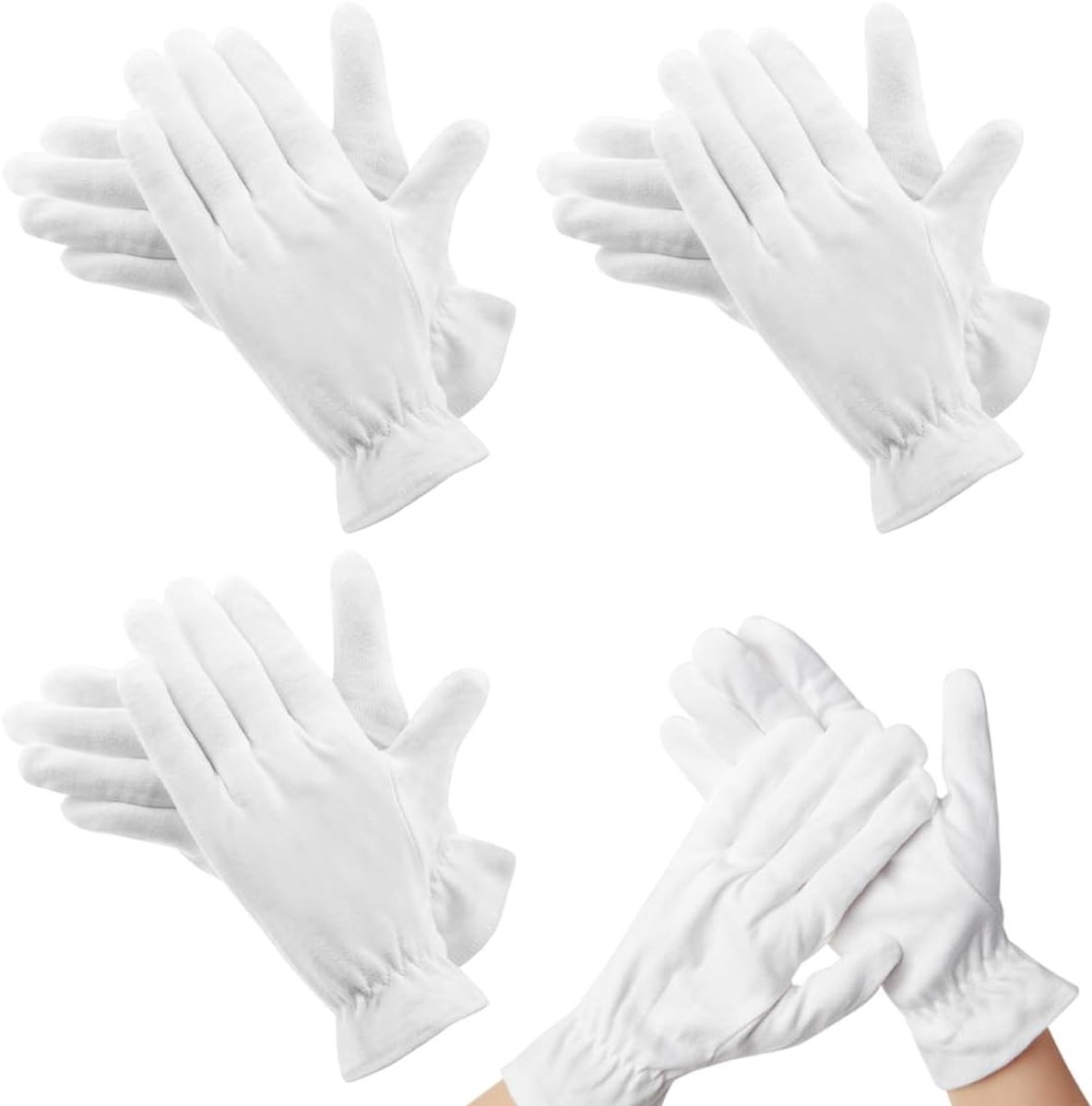 Vochtinbrengende katoenen handschoenen, eczema, voor nacht en slapen, hoogwaardige kwaliteit, voor de gevoelige en geïrriteerde huid, veilige armband