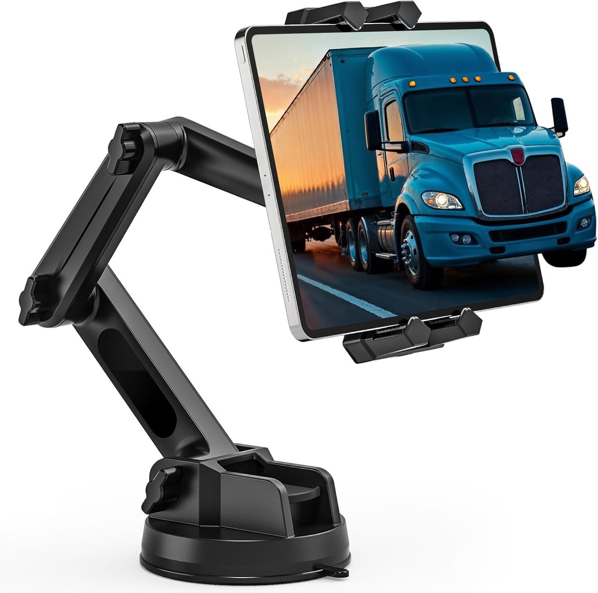 Tablethouder voor Auto, iPadhouder Vrachtwagen, Heavy Duty tablethouder Super Zuignap, 360° Draaibare Dashboard Voorruit iPadhouder voor iPad Pro/Air/Mini 4.7-13.5"Tablets Mobiele Telefoons