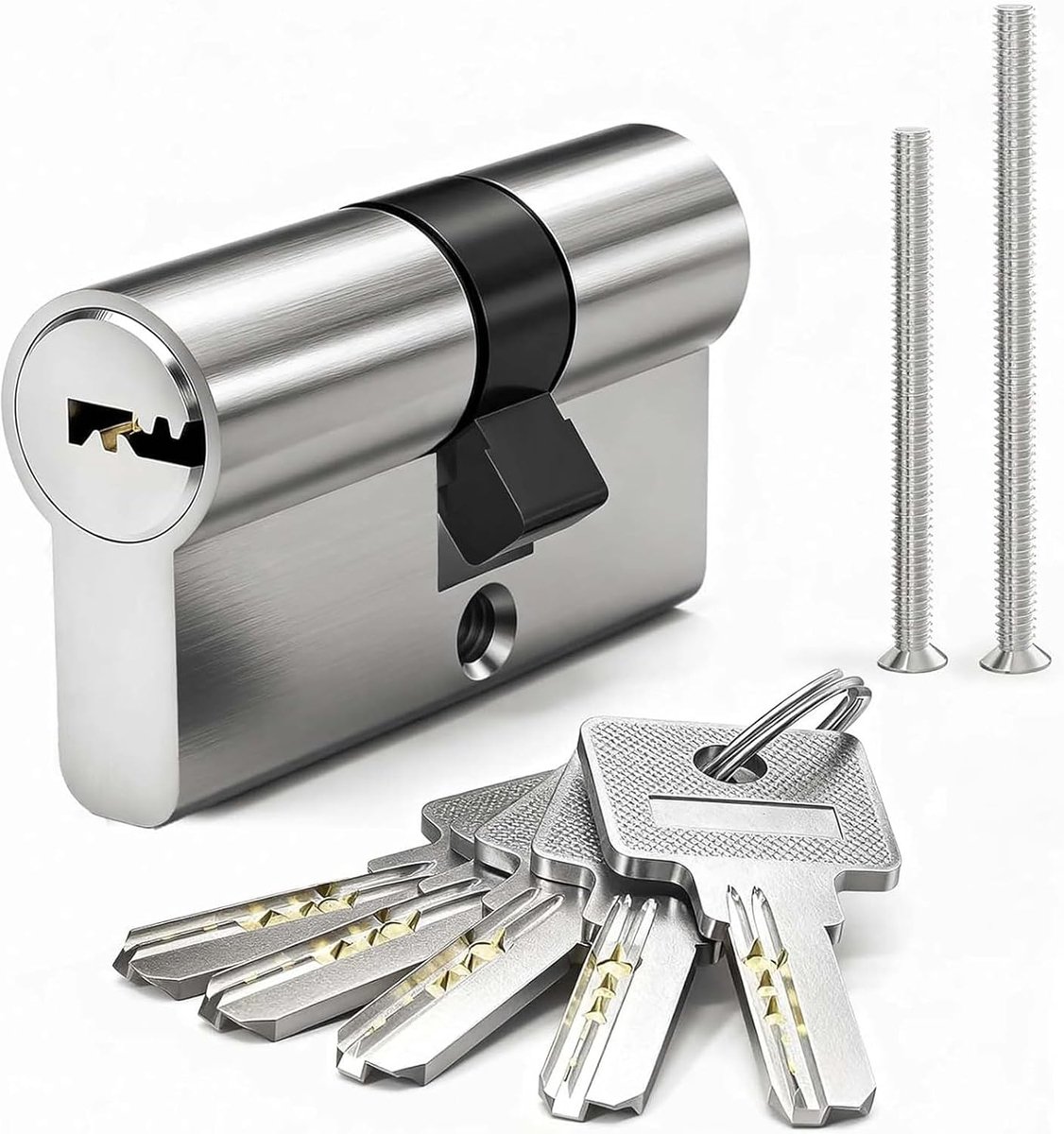 Sluitcilinder 30/35, profielcilinder, Euro-cilinderslot, slotcilinderslot, cilinderslot 65 mm met 5 messing sleutels