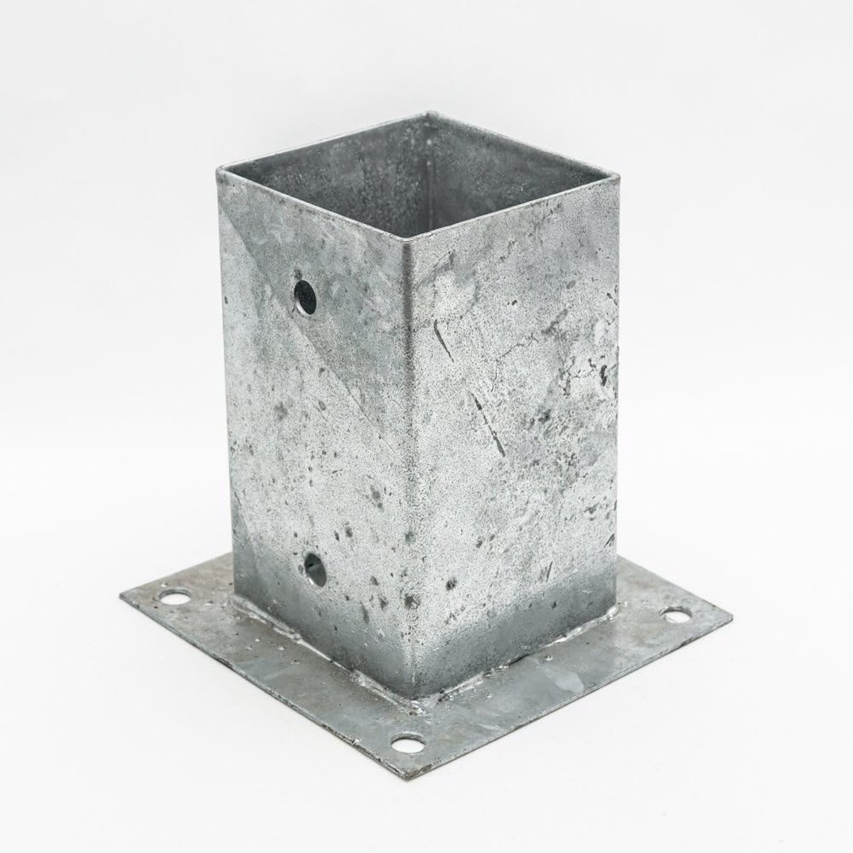 anker om in te slaan, steunpoot 71 x 150 mm, paalanker van verzinkt staal, 2 mm, grondanker voor houten palen, paalschoen aan palen geschroefd