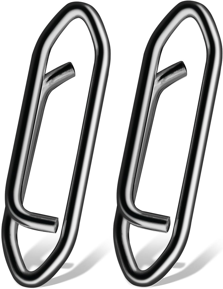 Sterkte Vissen Snap Zoutwater Roestvrij Connector Snaps Wartels Visgerei Staal Power Vissen Clip Lokken zwart nikkel