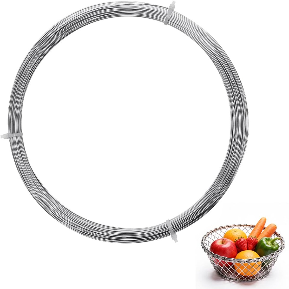 304 roestvrij staaldraad 60 meter verenstaaldraad roestvrij staal draad 1 0 mm draad voor knutselen aluminiumdraad sieradendraad modelleerdraad roestvrij staal voor doe-het-zelf knutselwerk