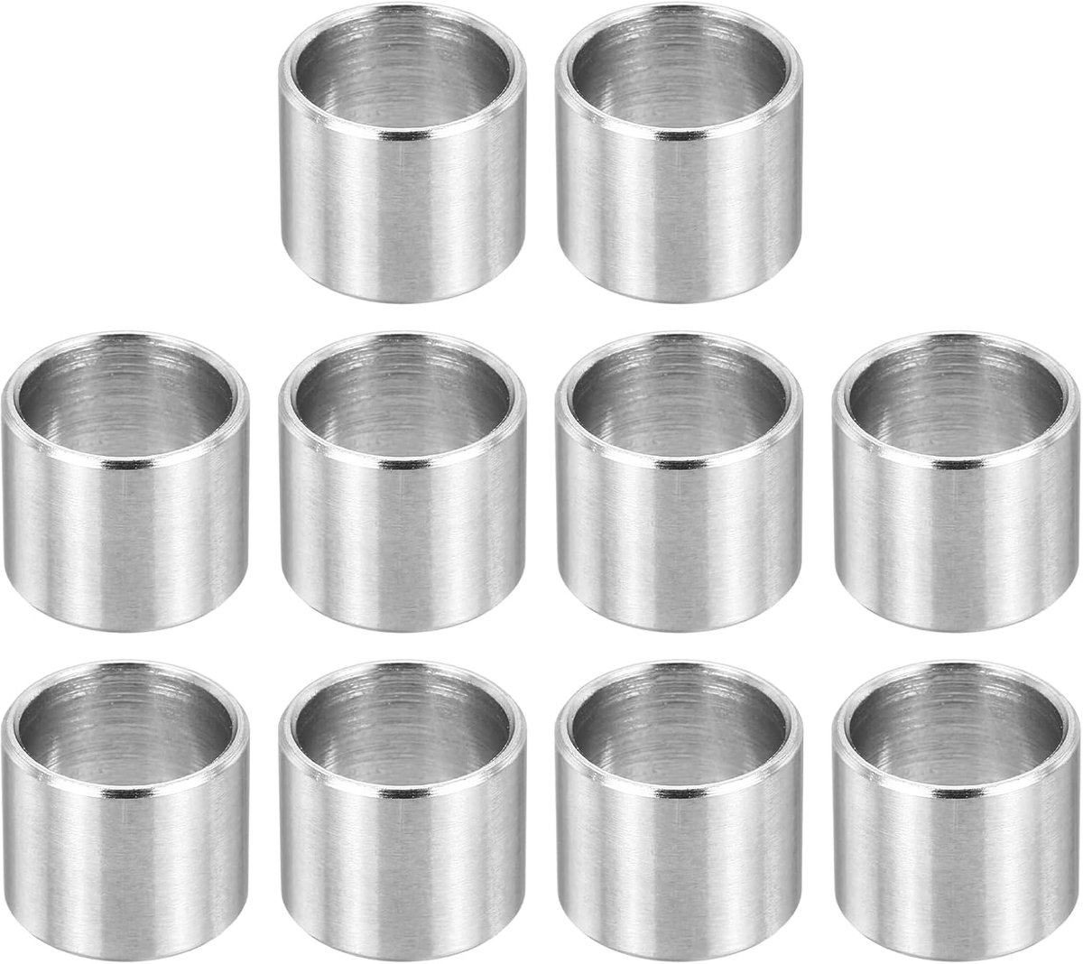 M10 roestvrijstalen afstandhouders, 12 stuks metalen afstandhouder 10 mm ID x 12 mm OD x 10 mm L schroef afstandhouder voor 3/8 inch of M10 schroef