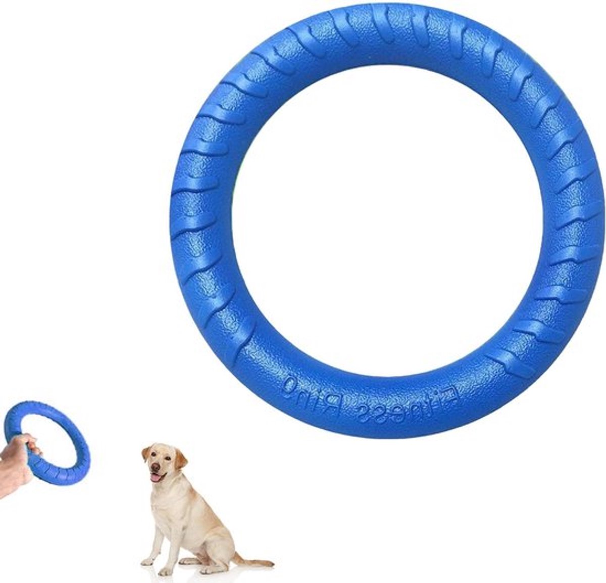 Hond Fitness Ring voor Bijten, Speelgoed voor Honden, Interactieve Trainingsring voor Kleine en Grote Honden, Blauw
