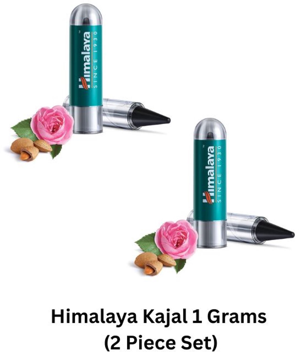 2 Piece - Kajal - Natuurlijk oogpotlood - Natural Black Color - Himalaya - 1gr - Zwart