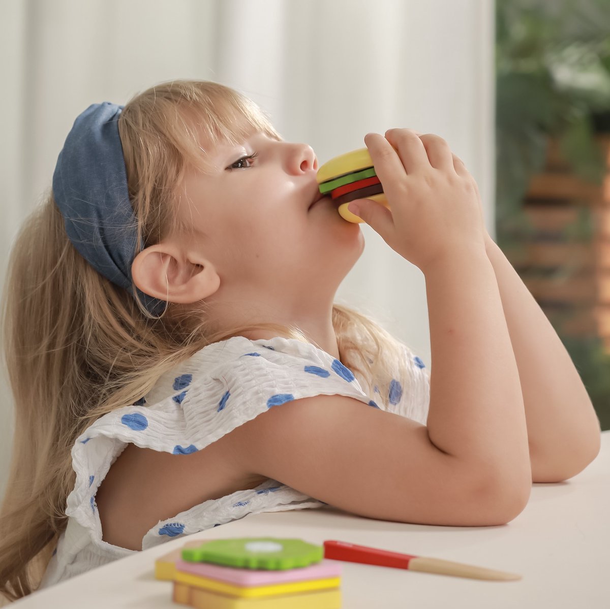 New Classic Toys Viga Toys - Speelgoedeten en -drinken - Sandwich en Hamburget Set — afbeelding 19