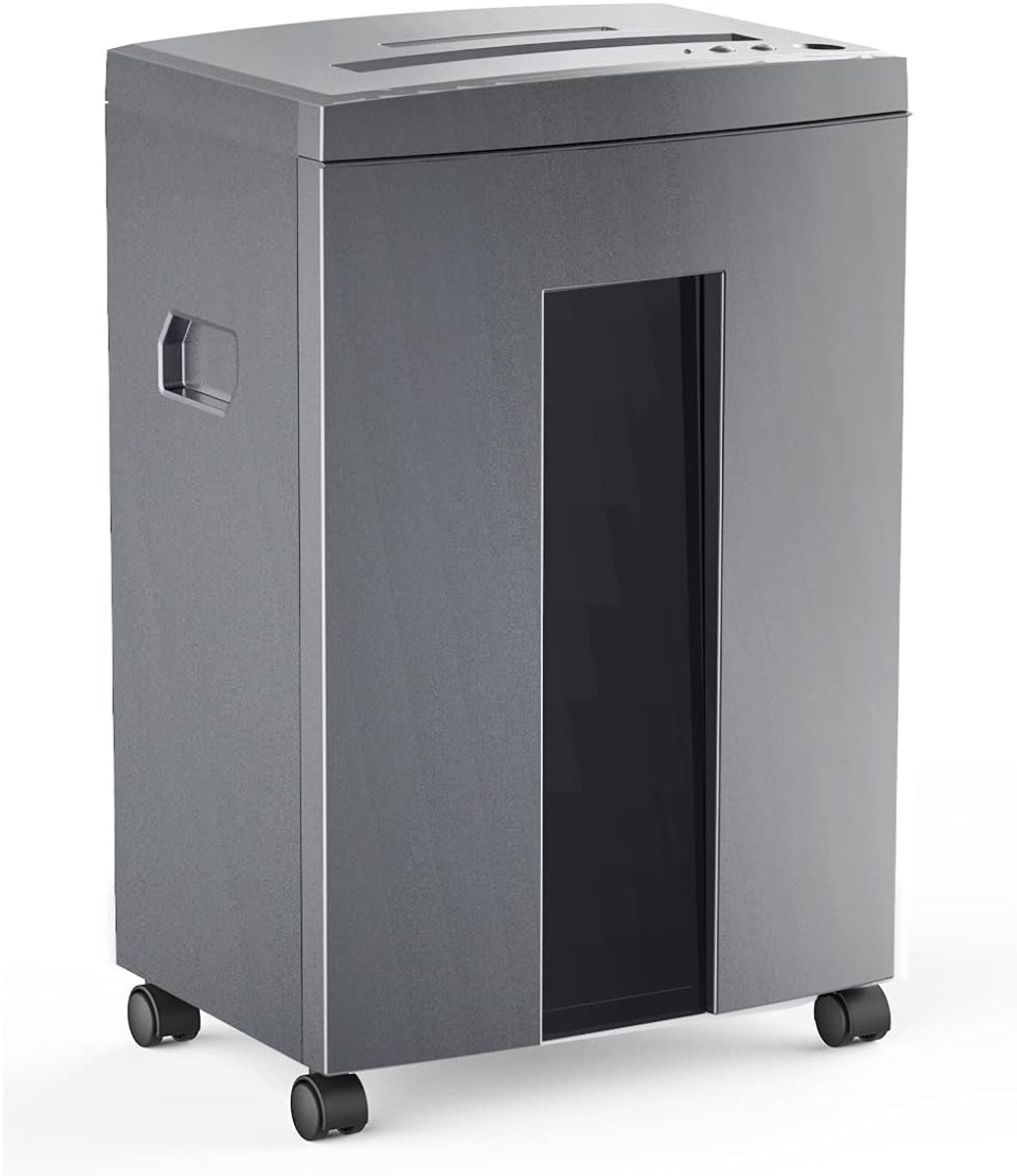 SnelShoppen - Paper Shredder Voor Thuis Kantoor - 18 Vel Snijden - Hoge Veiligheid P-4 - Stil 60 Minuten - Card en CD Vernietiger - 6 Gallon Afvalbak