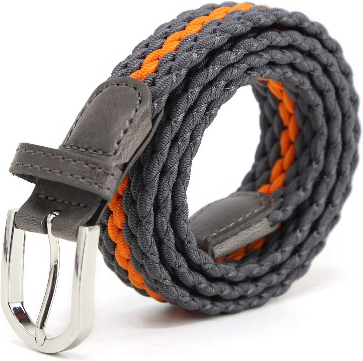 tailleband voor kinderen Elastische tailleband voor meisjes Jongens, dames Veelkleurige rubberen riem 2,5 cm breed en 80 cm lang met metalen ring