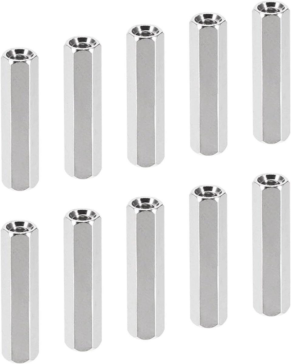 10 stuks M3 spacers, messing Hex PCB afstandhouders moeren, houden hoogte consistent, geweldig voor moederbord, printplaat, elektronica (zilveren toon, 20mm)