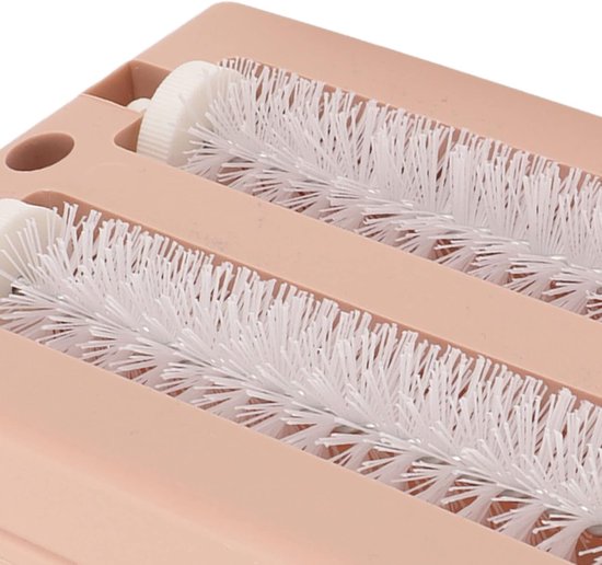 veegmachine voor tapijten, handmatige tapijtborstel, dubbele rol, vuilverwijderaar, veegmachine, tafel, reinigingsborstel voor bank, bed, bureau — afbeelding 4