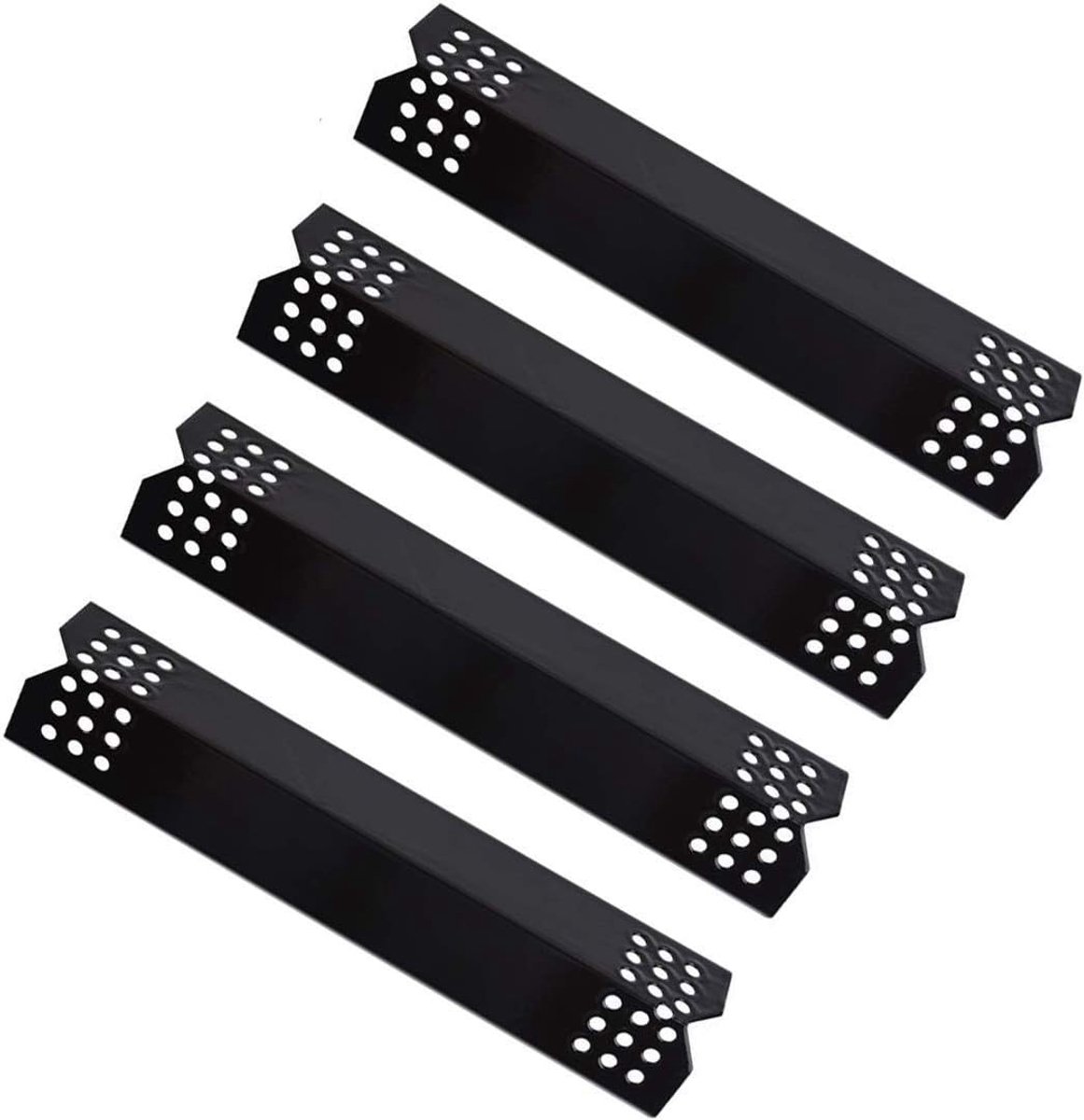 97371 (4 stuks) porseleinen warmteplaat, hitteschild, warmtetent, branderafdekking, vaporizor bar en flavorizer bar voor Enders, Taino, Campingaz, Char-Broil, Landmann en andere modelbarbecues