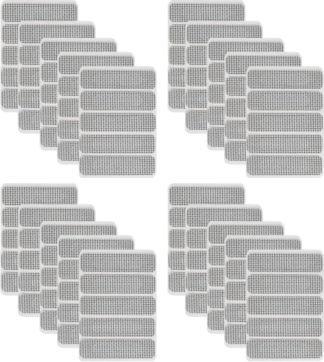 Reparatie van deur- en raamscherm, plakband van glasvezel, patch voor schermramen, reparatieplakkers, grijs, voor ramen en deuren, 20 stuks