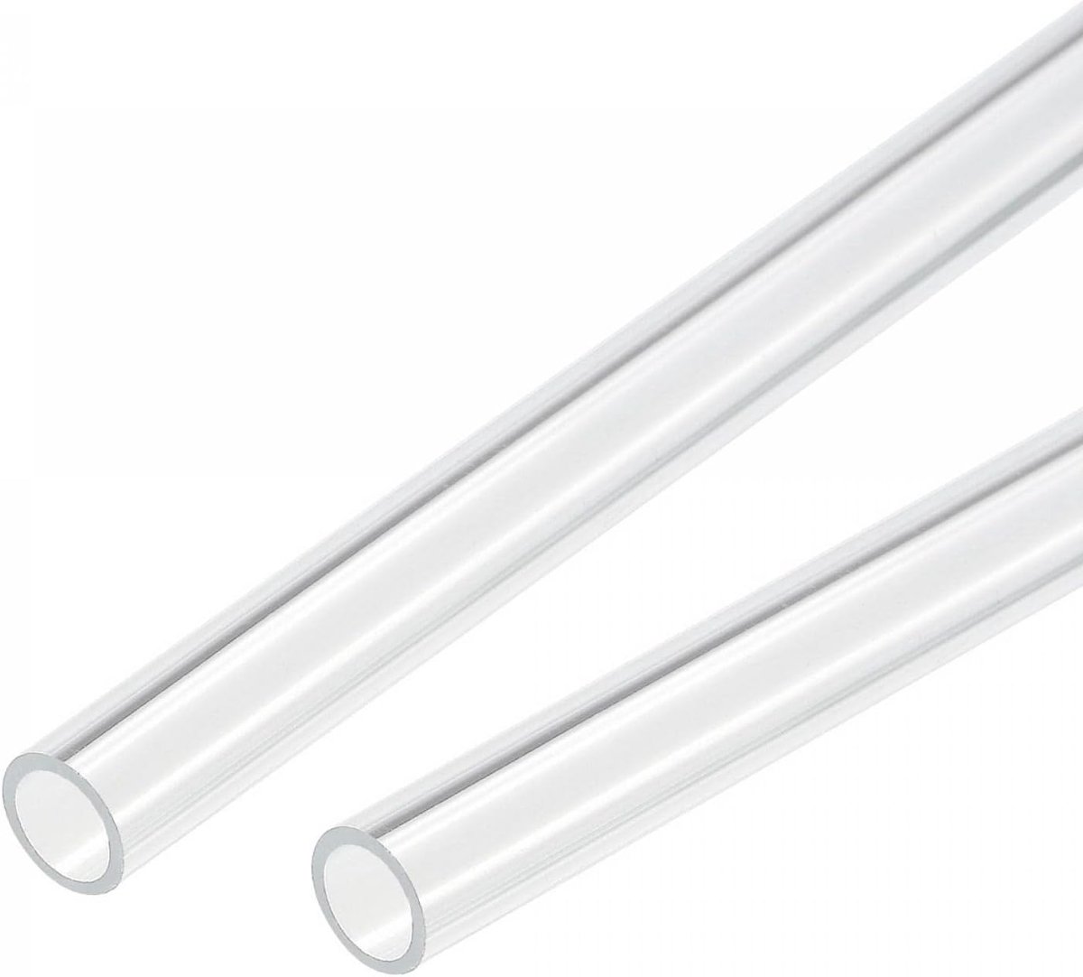 sourcing map 2 stuks PVC transparant buis, binnendiameter 8 mm diameter 10 mm LENGTE 250 mm acryl kunststof buis voor lampenbouw, staande lampen, meubels