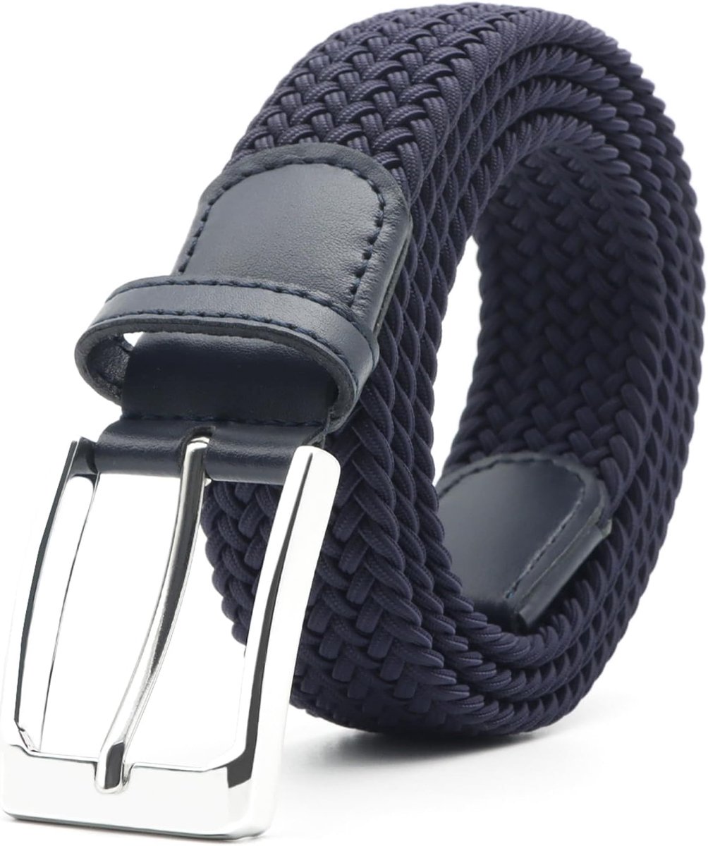 Geweven Tailleband 3.4cm - Diepblauwe Gordel Verstelbare Tailleband Lengte 120cm - Ademend & Comfortabel - Unisex voor Fitness, Vrijetijd en Dagelijks Gebruik