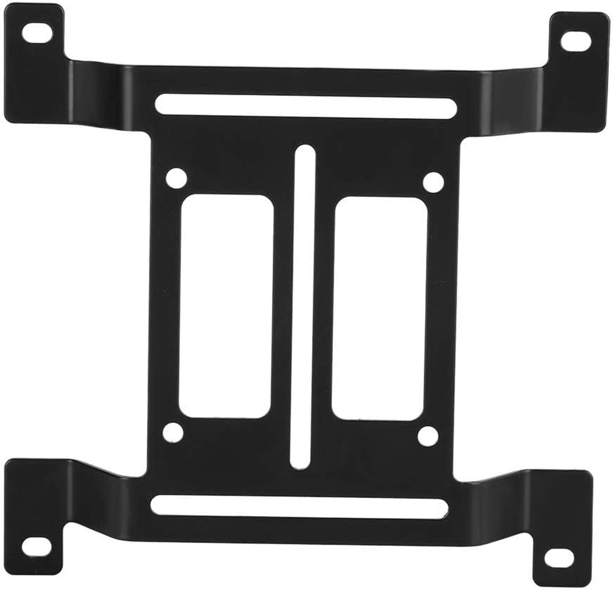 12 cm computer watertank pompbeugel, 120 * 120 * 15 mm metalen gebogen beugel voor waterpomp voor computer, accessoires voor koelsysteem pc, zwarte watertankbeugel