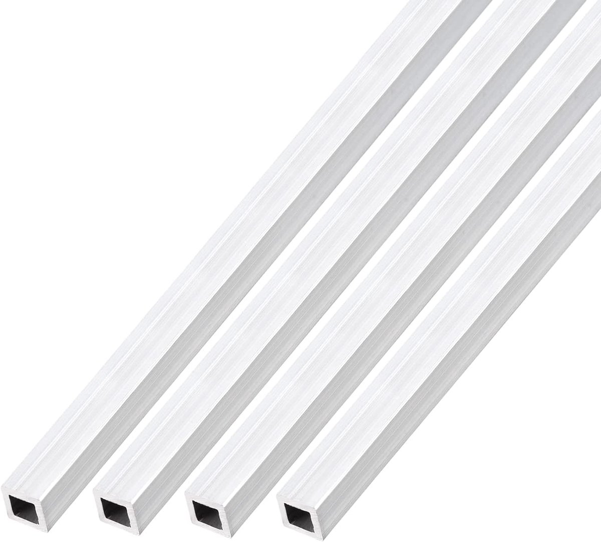 sourcing map 4 stuks vierkante aluminium buis 6 mm x 6 mm x 1 mm x 200 mm 6063 aluminium voor huis inrichting machines