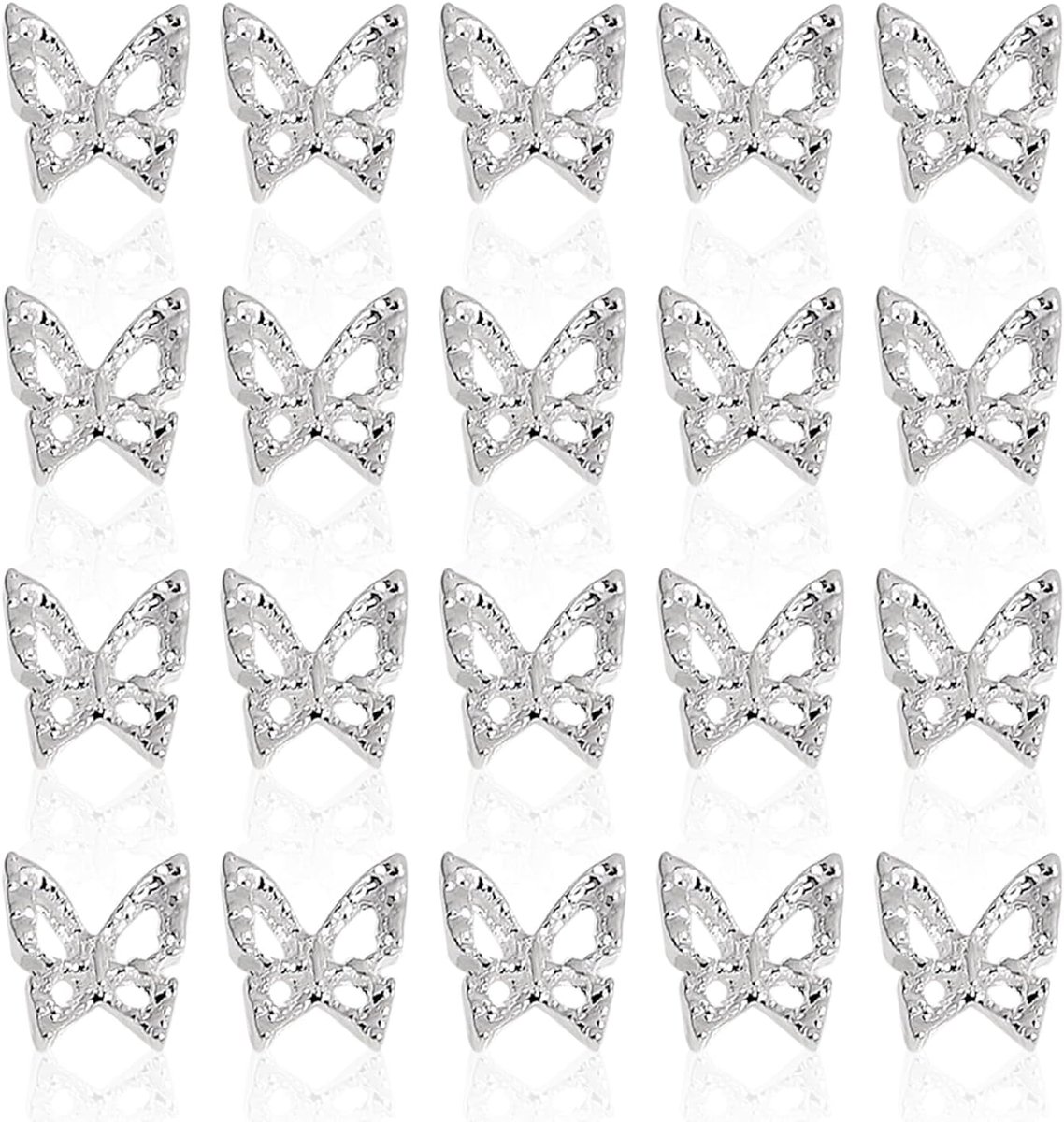 Sieraden, vlinder-strass-nageldecoratie, nagelkunst-accessoires, legering vlindersieraden, doe-het-zelf knutseldecoratie