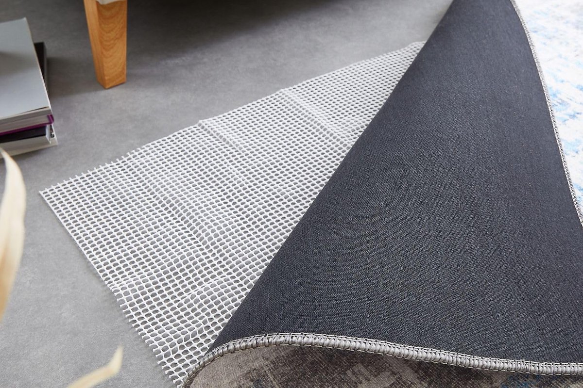 andiamo Teppich Stop Antislipmat voor tapijt, antislip onderlegger om wegglijden van het tapijt te voorkomen, tapijt antislip onderlaag 60 x 120 cm, wit