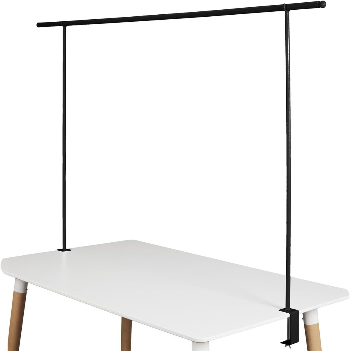 tafelklem, 137 tot 250 x 6 x 8,5 cm, voor binnen en buiten, stang en decoratief frame, zwart