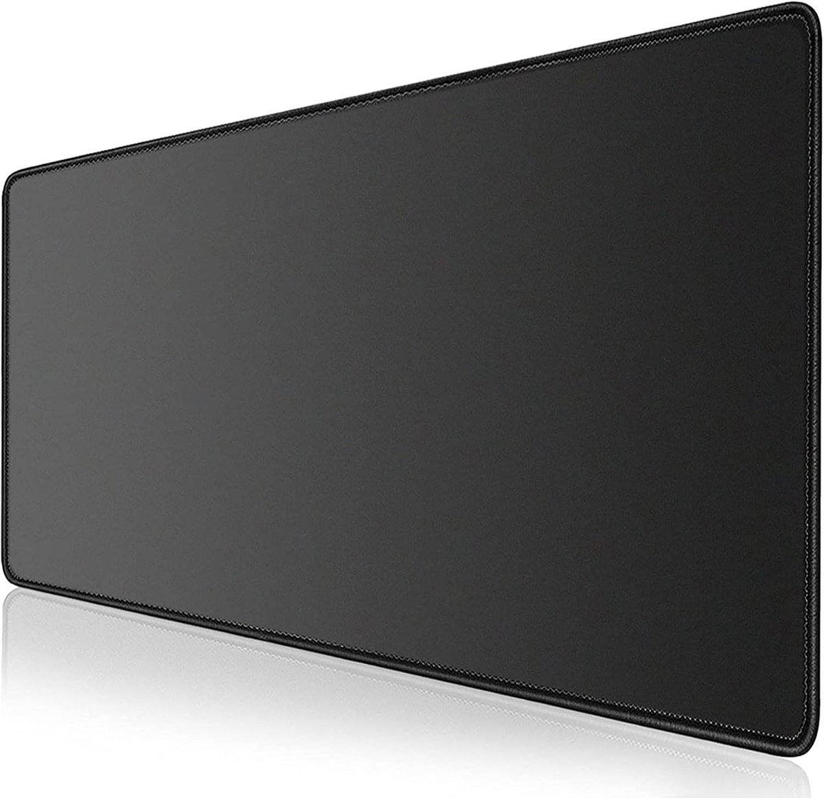 XXL zwarte muismat gaming muismat laptop bureauonderlegger bureaumat (900 x 500 x 3 mm)