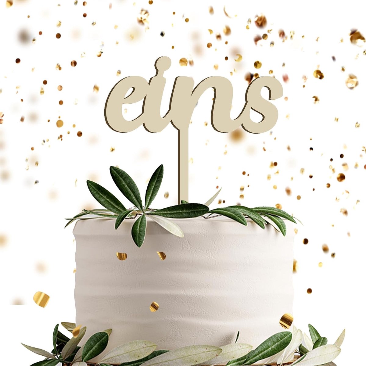 Topper cijfers hout 0-9 verjaardag taartdecoratie taartsteker cupcake, geschikt voor verjaardagsfeesten van elke leeftijd bruiloftsfeest (getal 1)