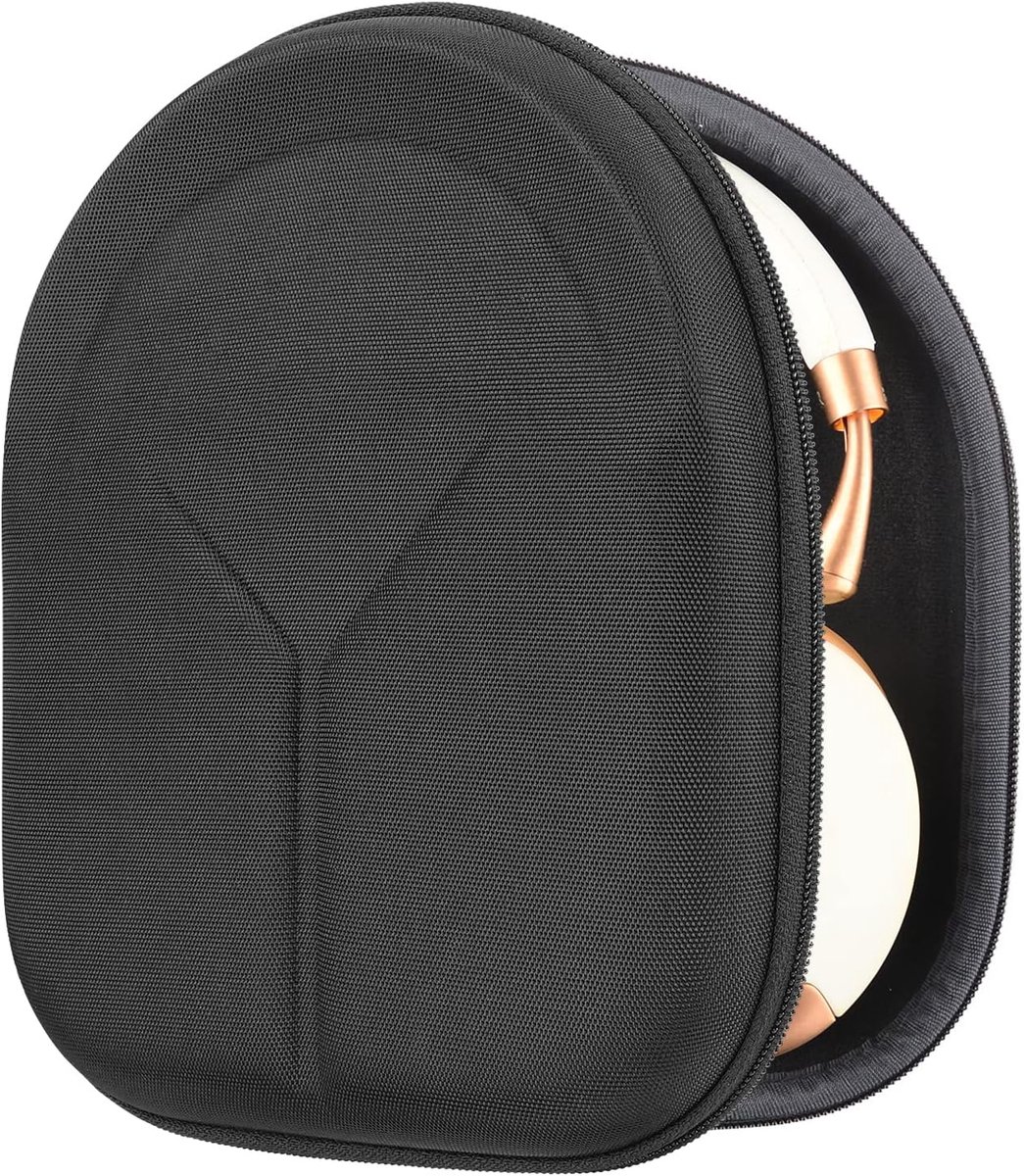 Shield Hoes voor hoofdtelefoon compatibel met Bose QC Ultra II, JBL Live 650BTNC, B&O Beoplay H100 – beschermende harde schaal reistas met kabelopslag (Zwart)