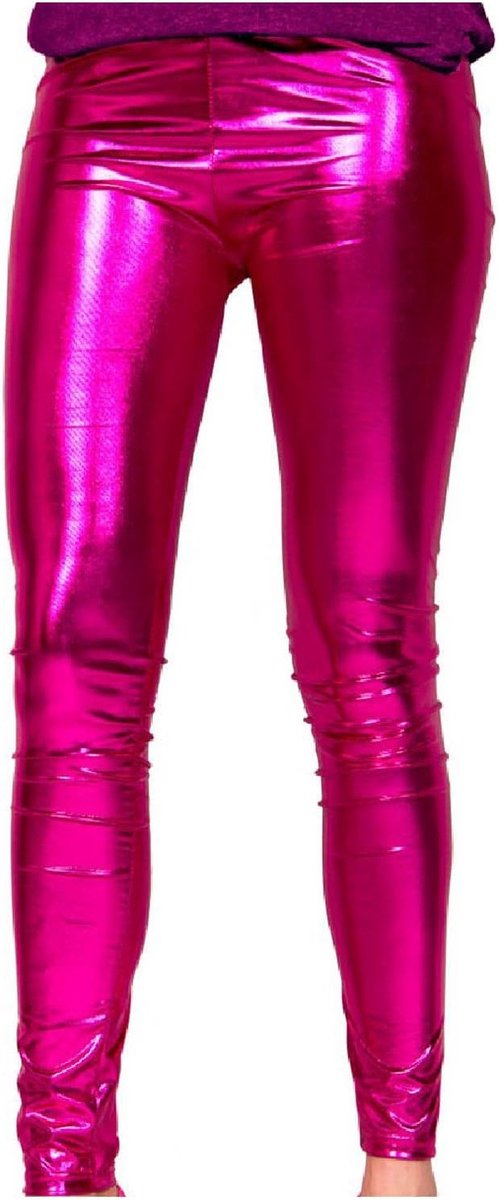61716 - Legging Metallic Magenta-S-M,Roze