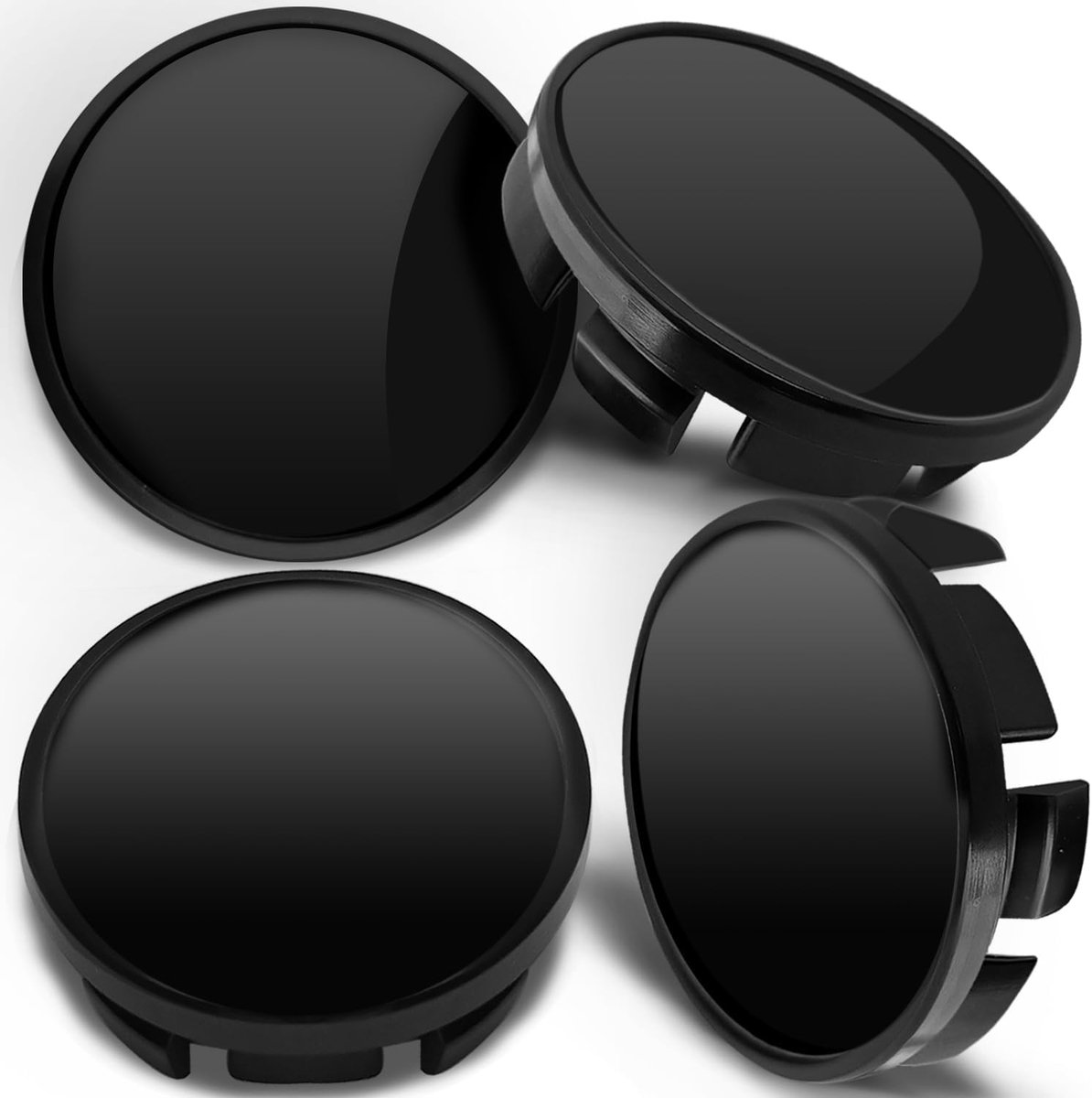 4 x 65mm wielnaafdoppen velgdoppen naafdop, compatibel met VW 3B7 601 171 / 6U7 601 171 wieldoppen, velgendeksel zwart CV 0