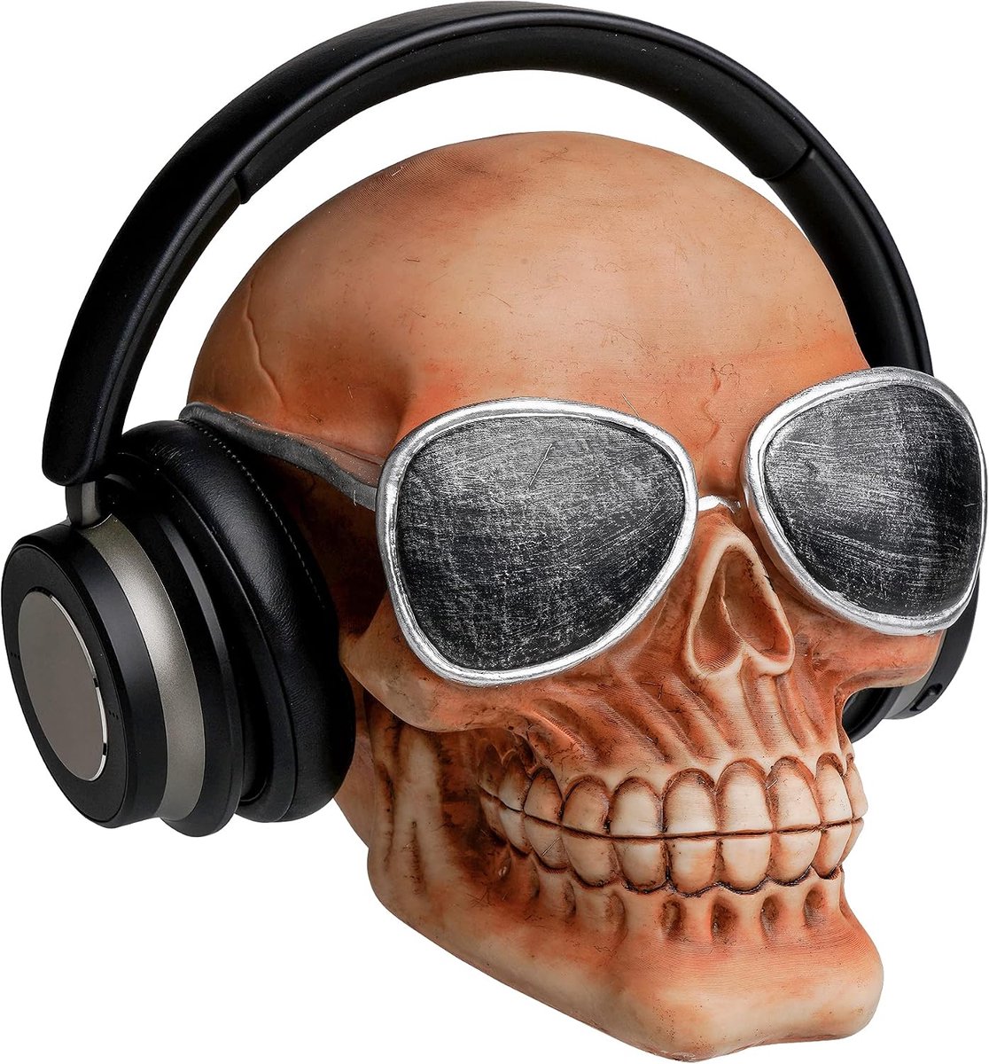 Schedel met zonnebril hoofdtelefoonstandaard Skull doodshoofd