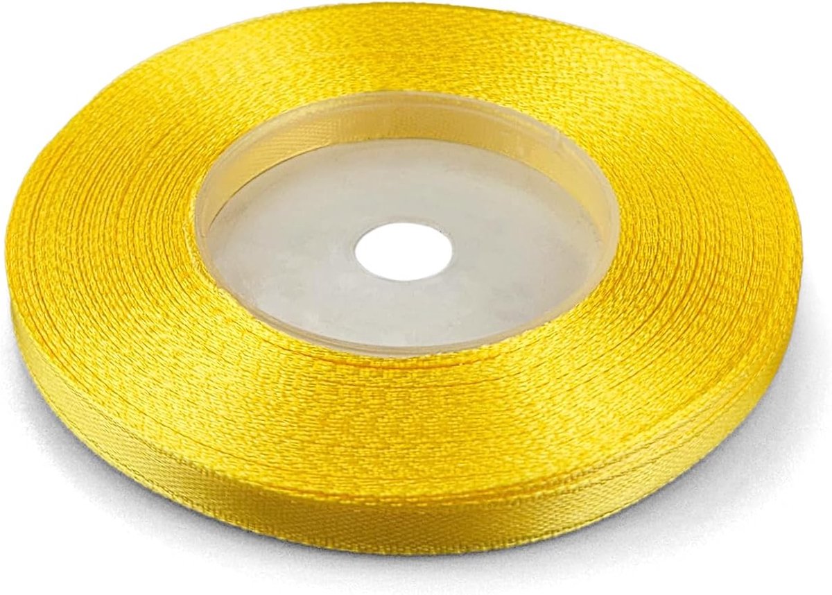 1 satijnen lint 6mmx32m geel decoratieve roll voor crafting bruiloft gift verpakking party familiebijeenkomsten