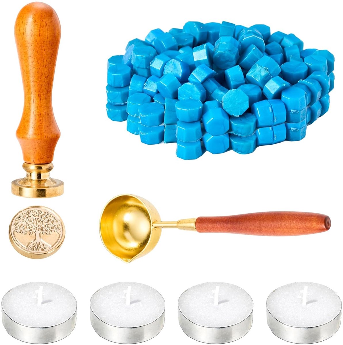 set, waszegelstempel set, zegelstempel gepersonaliseerd, zegelwas stempel, waszegel bruiloft, zegelstempel set, waszegel set, zegelstempel bruiloft - Levensboom stempel