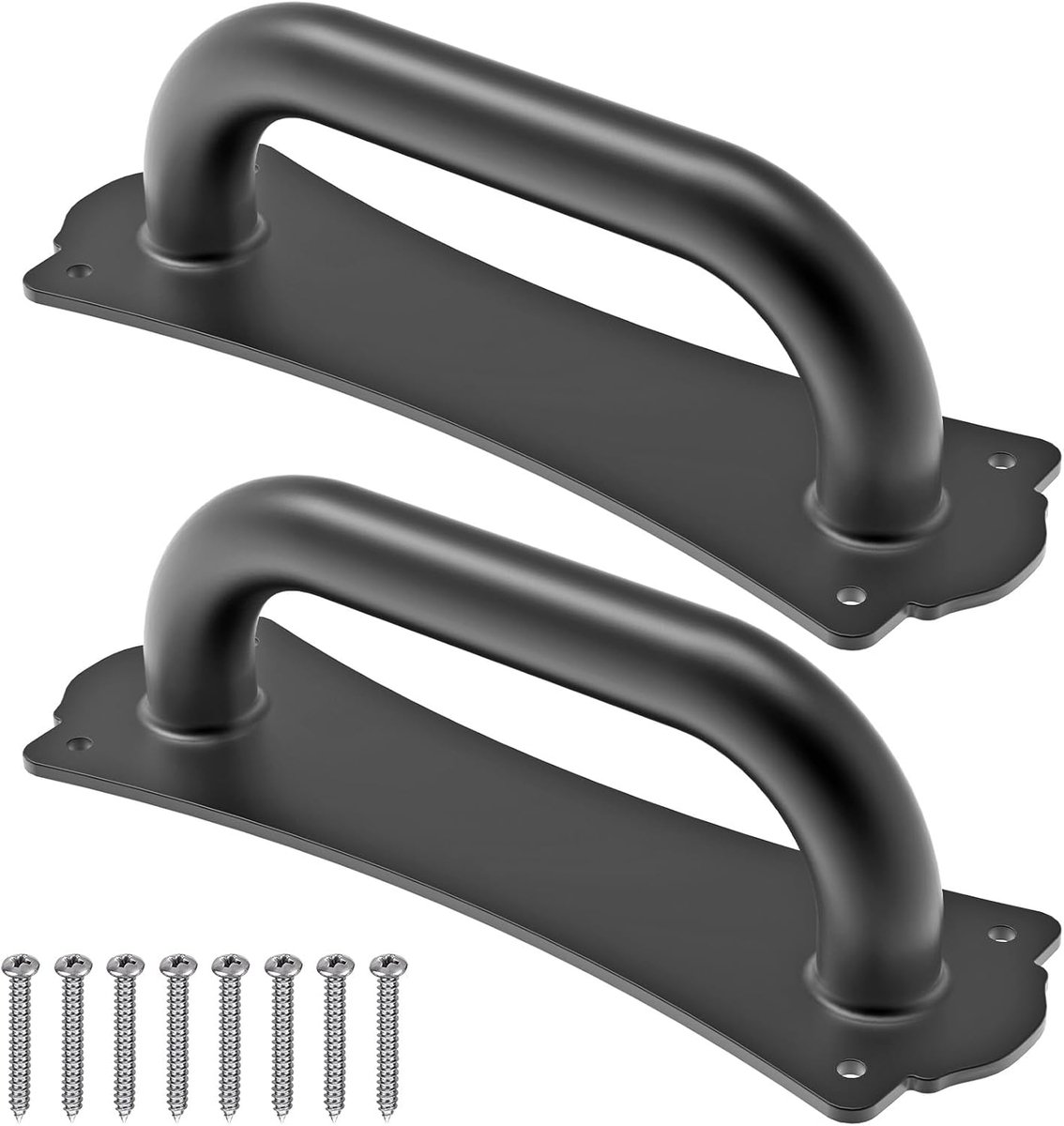 Trek deurklink, 20 cm schuur schuifpoort handvat 2 stuks zware metalen interne grijpgreep greep voor buiten houten poort/garage/voordeur/badkamer/kast/lade/kast met hardware