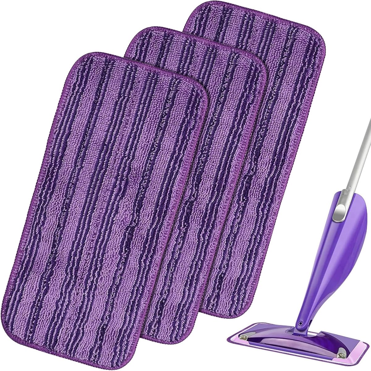3 herbruikbare doeken voor WetJet Wood, Spray Mop Pad, WetJet herbruikbare wasbare reinigingsdoek, reservemicrovezeldoeken, compatibel met WetJet violet