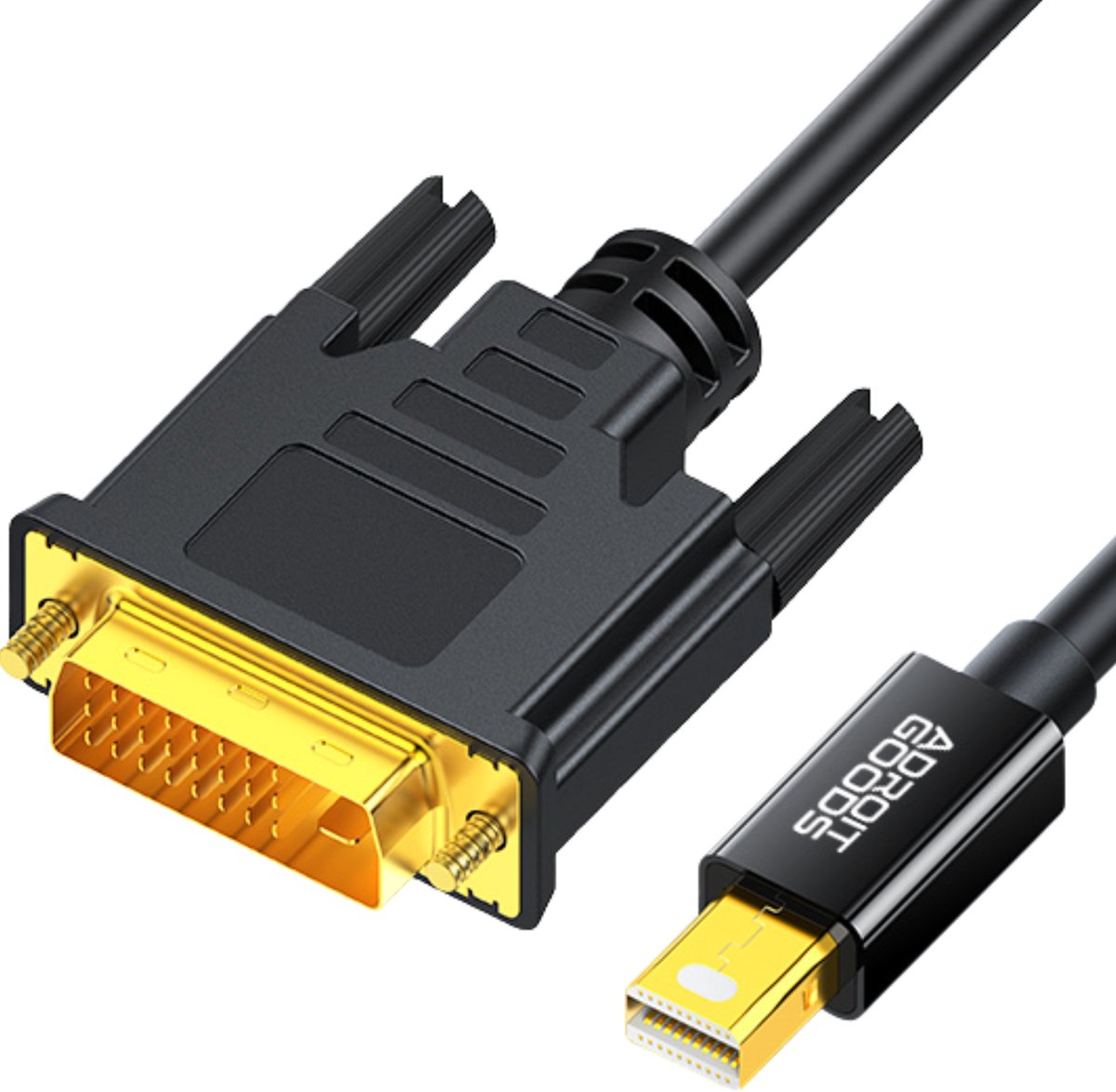 AdroitGoods Mini DisplayPort naar DVI Kabel 1080P 60Hz Adapter 1.8M Full HD Monitor Verbinding Plug & Play Duurzame Kabel - 1,8 m