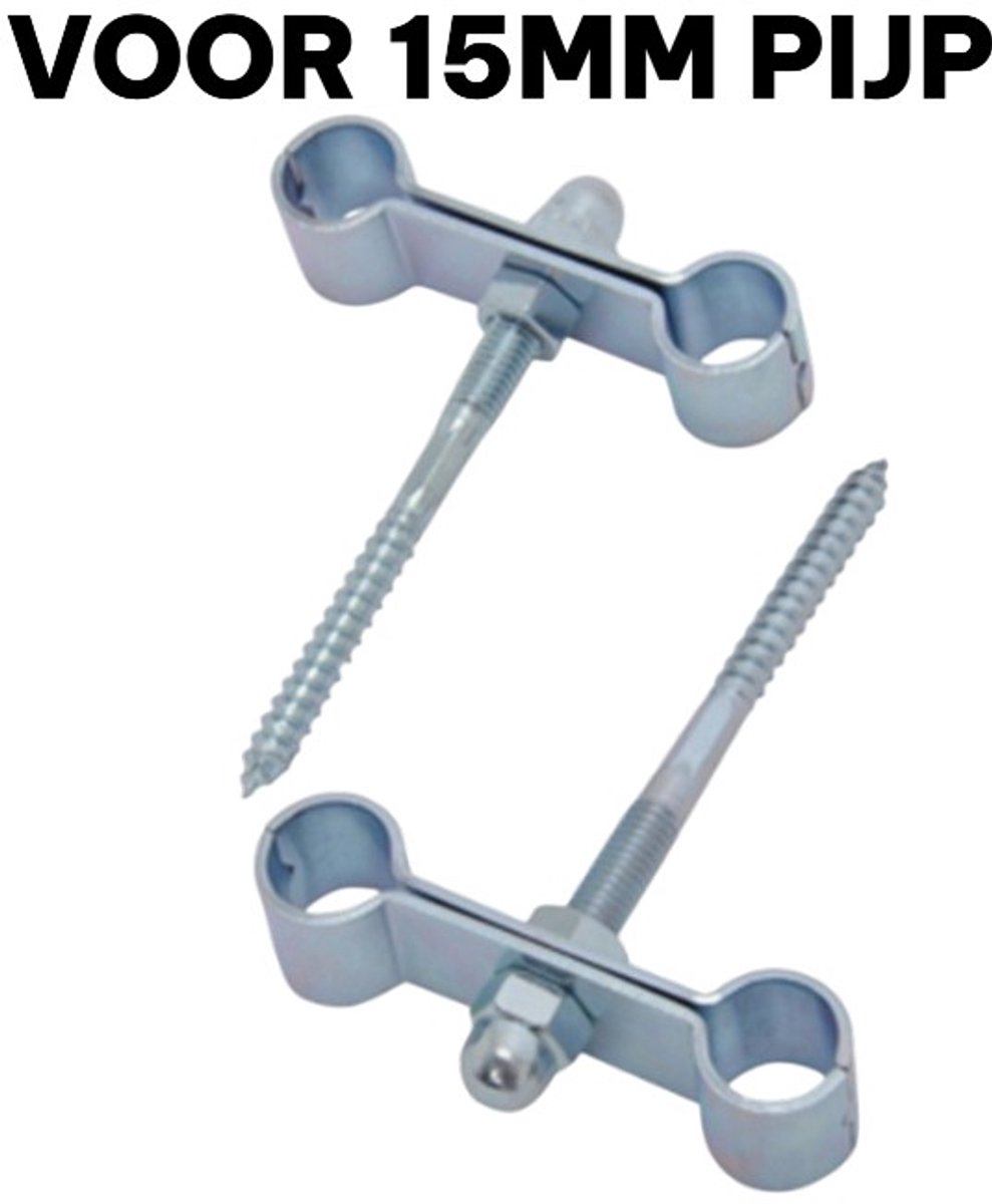 Dubbele CV Beugel - Pen 15mm - 2 stuks - lengte 11cm - breedte 8 cm