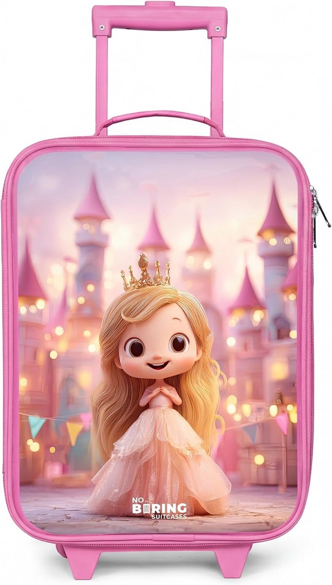Kinderkoffer Compact 48x31x19 cm - Prinses - Lichtgewicht - Ideaal voor reizen - ShopVlot