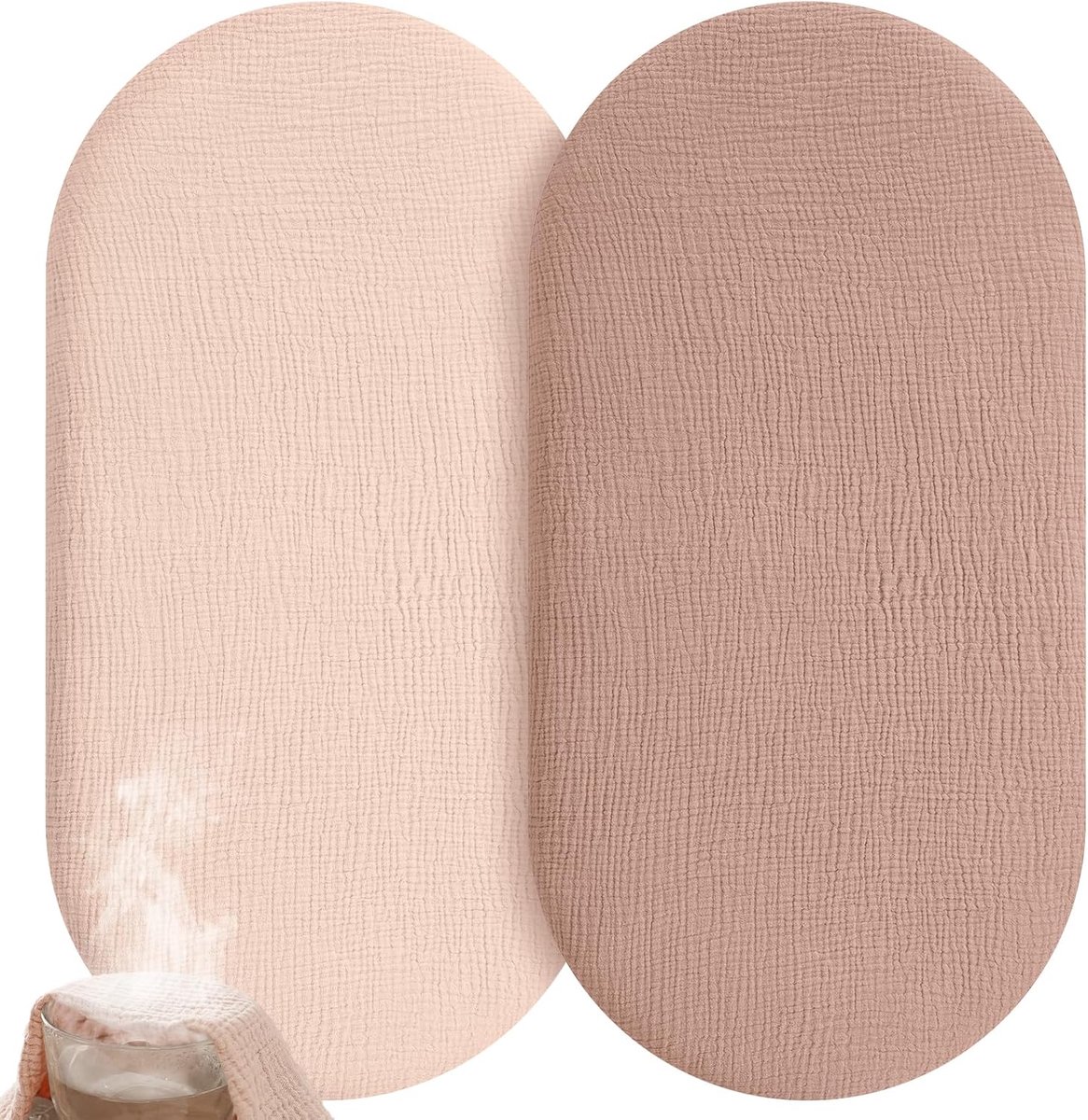 Bedlaken 41 x 81 cm - roze gradient - zacht en ademend - verpakking van 2 stuks - ShopVlot