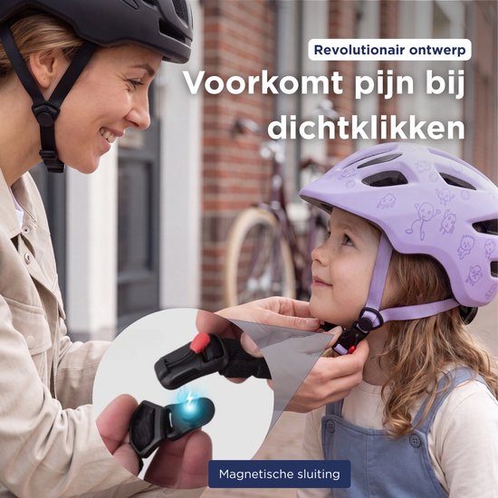 GO-OFF FIRST Kinderhelm - Extra Veilige Fietshelm voor Kinderen - Voor Fietsen en Skaten - Kind vriendelijke Jongens en Meisjes Helm van 1 - 4 Jaar - Lila - Maat XS van GO-OFF FIRST — afbeelding 4