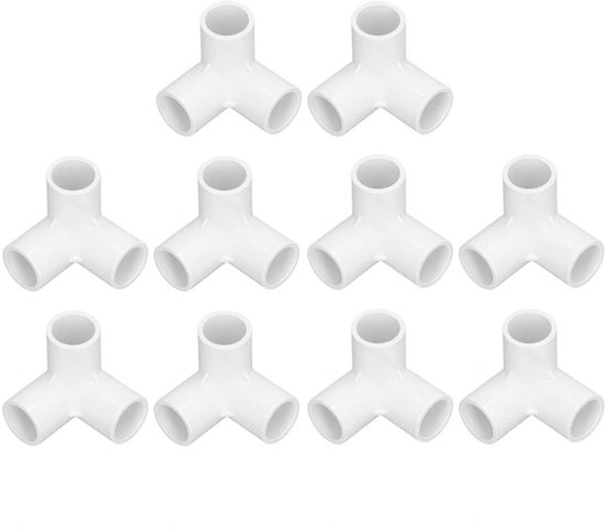 10 Stuks PVC T-Connector voor Druppelirrigatie