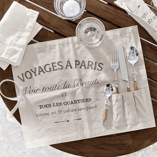 LOBERON Placemat set van 2 Voyage crème