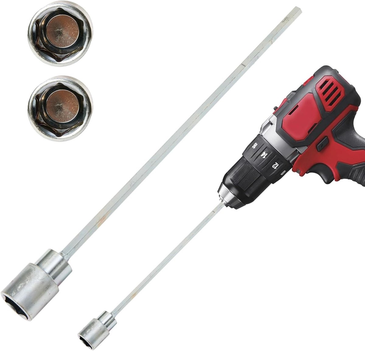 SnelShoppen - Caravan Hoek Steady Boor Adapter, Caravan Verlengsocket, 30cm Caravan Steunpoot Winder Booraccessoire 19mm, Duurzaam en Sterk Materiaal