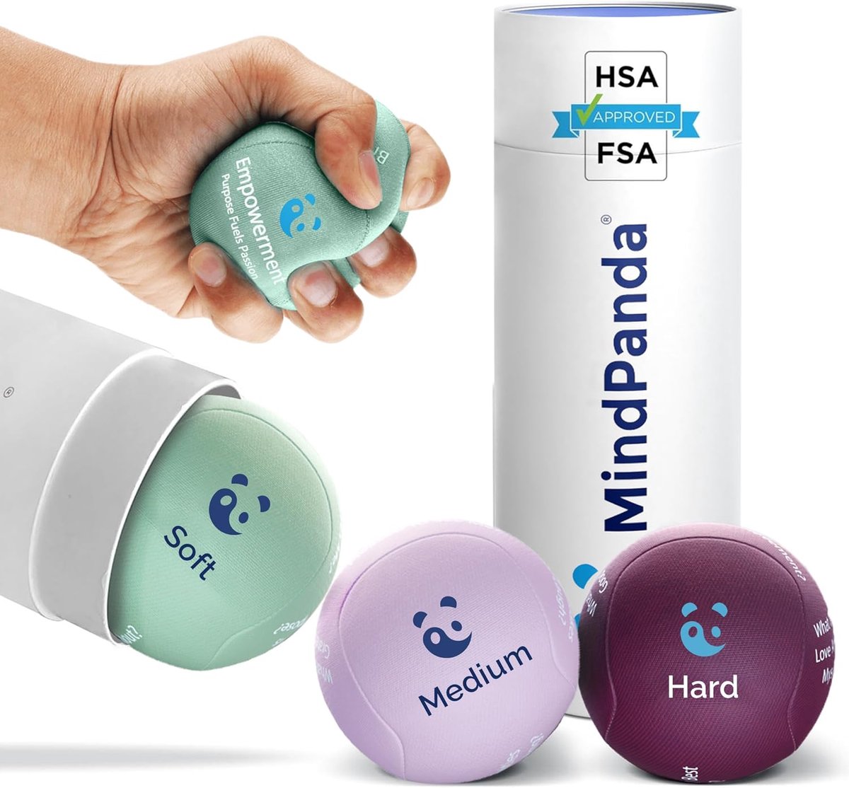 SnelShoppen - 3X Krachtige Gel Stressbal voor Stressverlichting - Verschillende Sterkten & Maten - Geurige Squeeze-Hand Therapie - Motivatie & Angsten