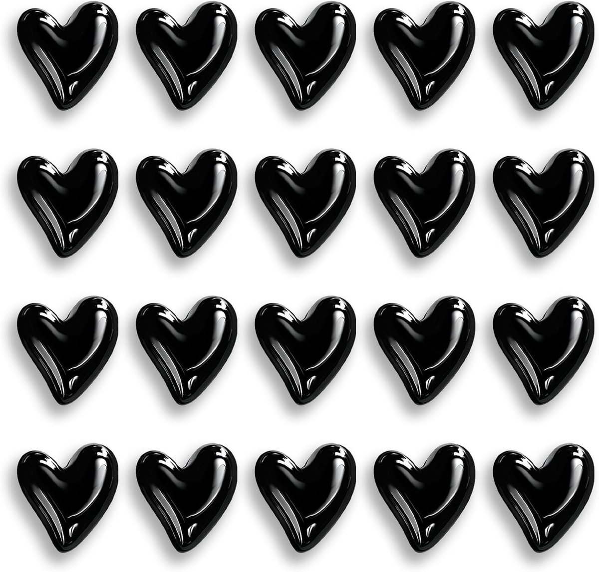 SnelShoppen - 20 Stuks Hartvormige Magneetjes voor de Koelkast, Decoratieve Magneten voor Keuken, Kantoor en Lockers, Leuk Cadeau voor Vrienden en Fam