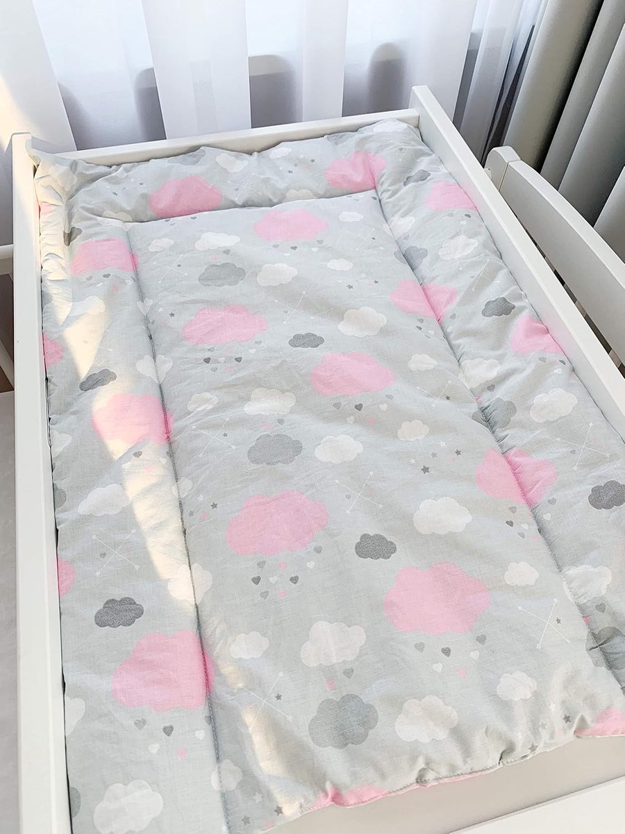 Verschoonmat 60 x 70 cm - 100% katoen - Polyester vulling - Comfortabel voor uw kind - SnelShoppen