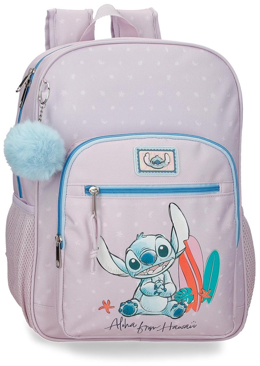Disney Rugzak - Rugtas - Stitch - School - Meisjes - Jongens - Boekentas - Laptop - Waterdicht - 15 liter - Lila - Roze