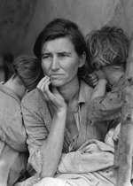 Poster Migrant Mother - Great Depression - 70x50 cm - Historische Foto Verenigde Staten