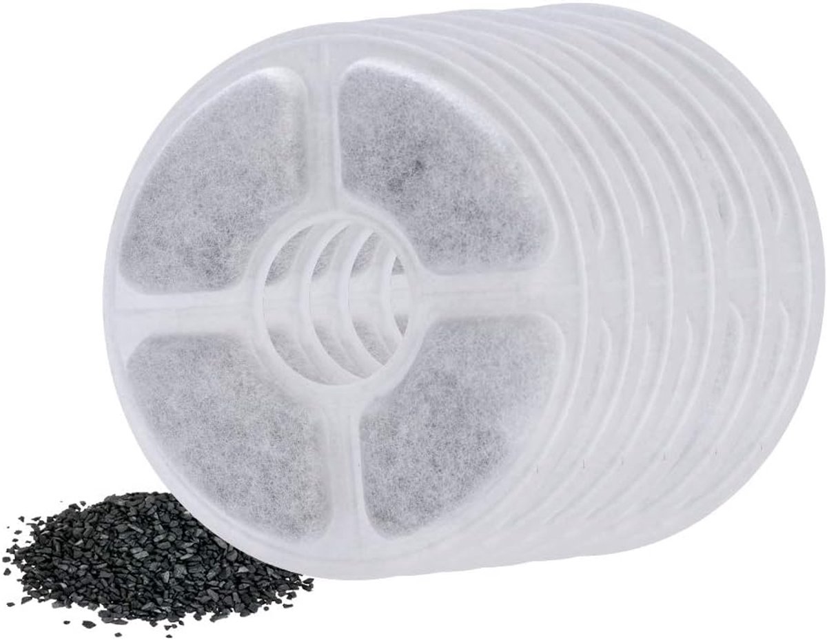 Katten Waterfontein Vervanging Koolstoffilter, 6 Pack Filter voor 2L Huisdier Bloem Fontein Houd uw Huisdieren Gezond